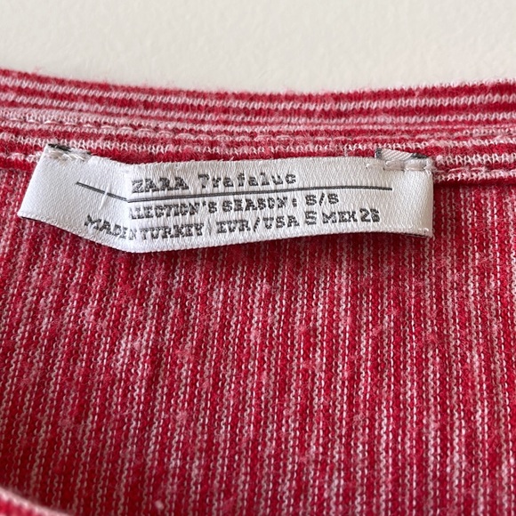 Zara Tunic Dress with Red and White Stripes - Picture 3 of 3